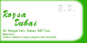 rozsa dubai business card